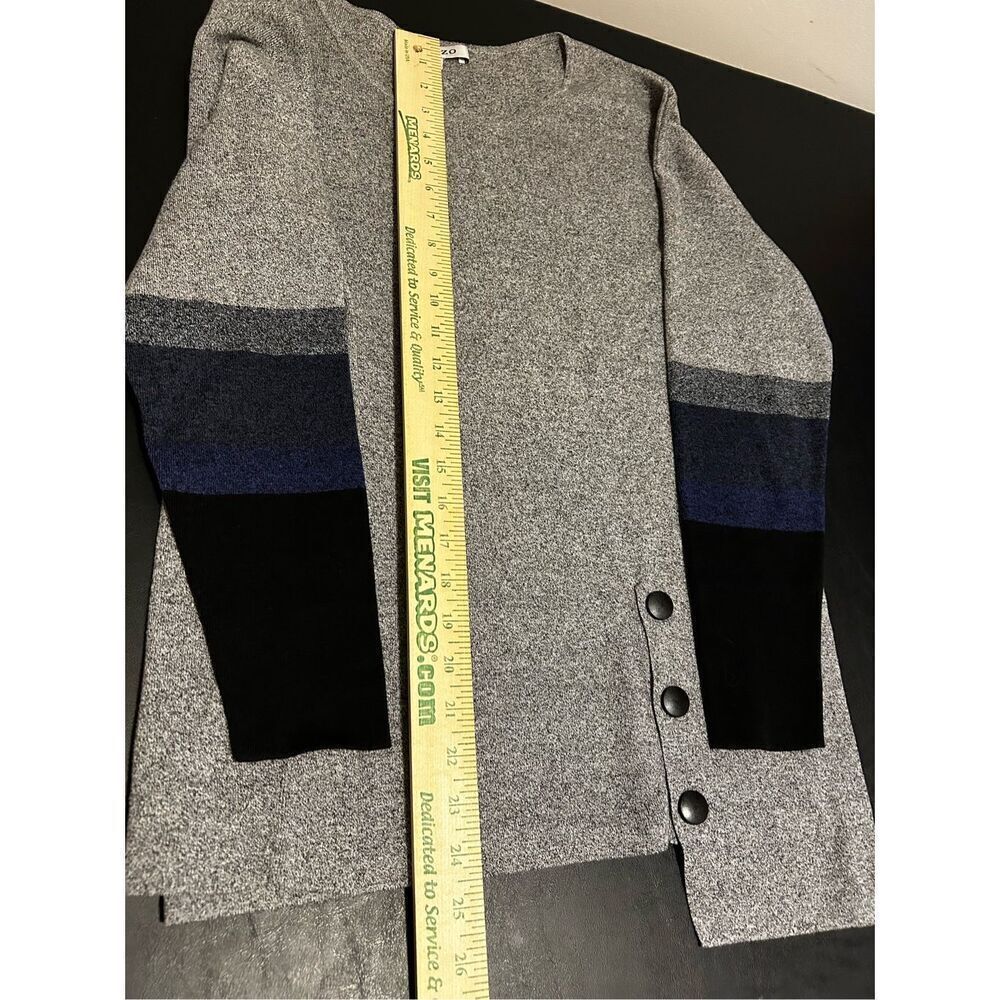 Zozo Women’s Size M Gray Crew 3/4 Lgth Sleeve Tunic Sweater - Picture 8 of 10